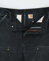 Vintage Y2K 00s Carhartt B01 Duck Canvas Double Front Made In USA Loose Original Fit Carpenter Trousers - W34 L32