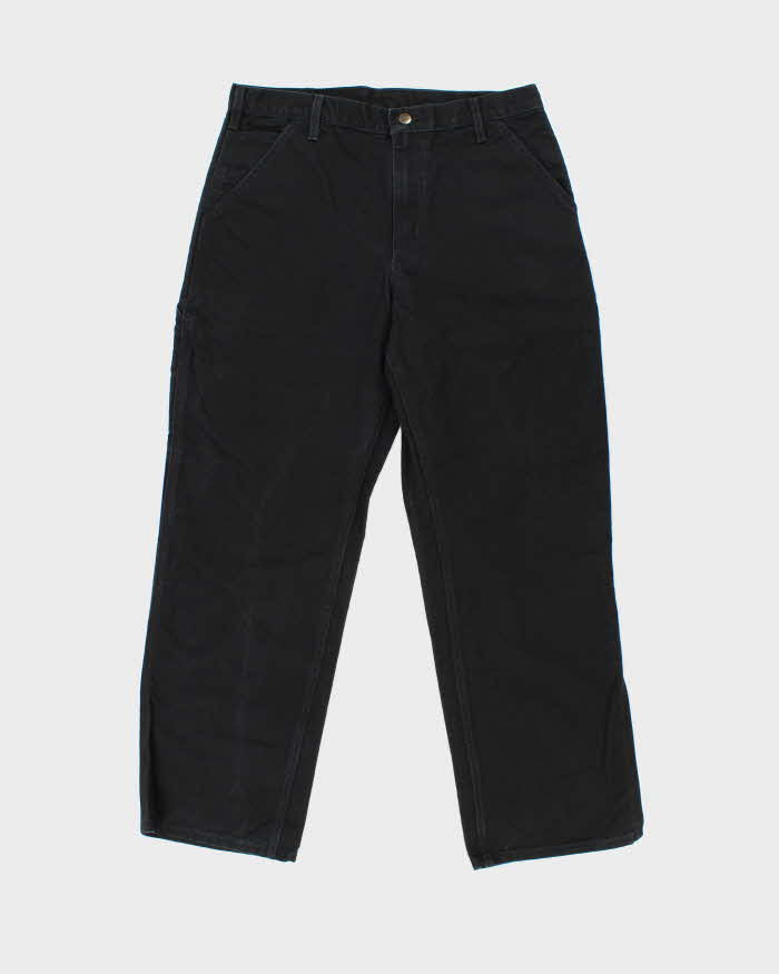 Vintage Carhartt B11 BLK Loose Fit Duck Cotton Workwear Trousers - W33 L30