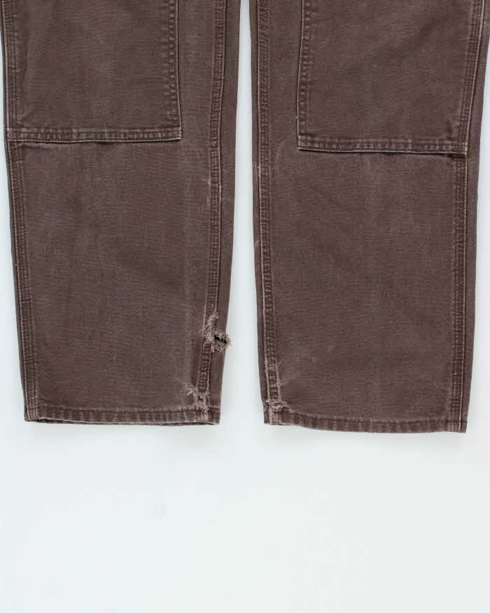 Vintage Carhartt B136 DKB Distressed Duck Double Front Dungaree Fit Carpenter Trousers - W32 L33