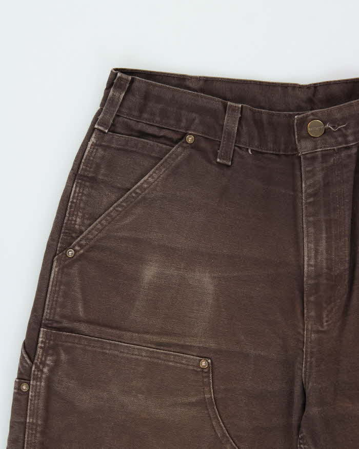 Vintage Carhartt B136 DKB Distressed Duck Double Front Dungaree Fit Carpenter Trousers - W32 L32