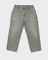 Vintage Y2K 00s Carhartt B11 Moss Distressed Dungaree Fit Carpenter Trousers - W32 L32