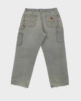Vintage Y2K 00s Carhartt B11 Moss Distressed Dungaree Fit Carpenter Trousers - W32 L32