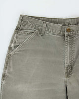 Vintage Y2K 00s Carhartt B11 Moss Distressed Dungaree Fit Carpenter Trousers - W32 L32