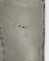 Vintage Y2K 00s Carhartt B11 Moss Distressed Dungaree Fit Carpenter Trousers - W32 L32