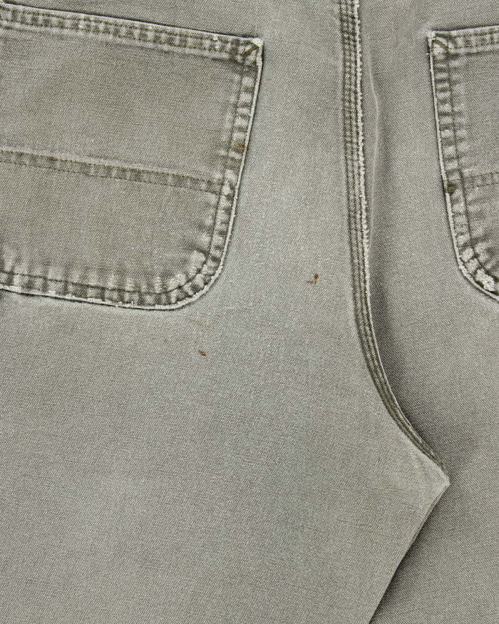 Vintage Y2K 00s Carhartt B11 Moss Distressed Dungaree Fit Carpenter Trousers - W32 L32