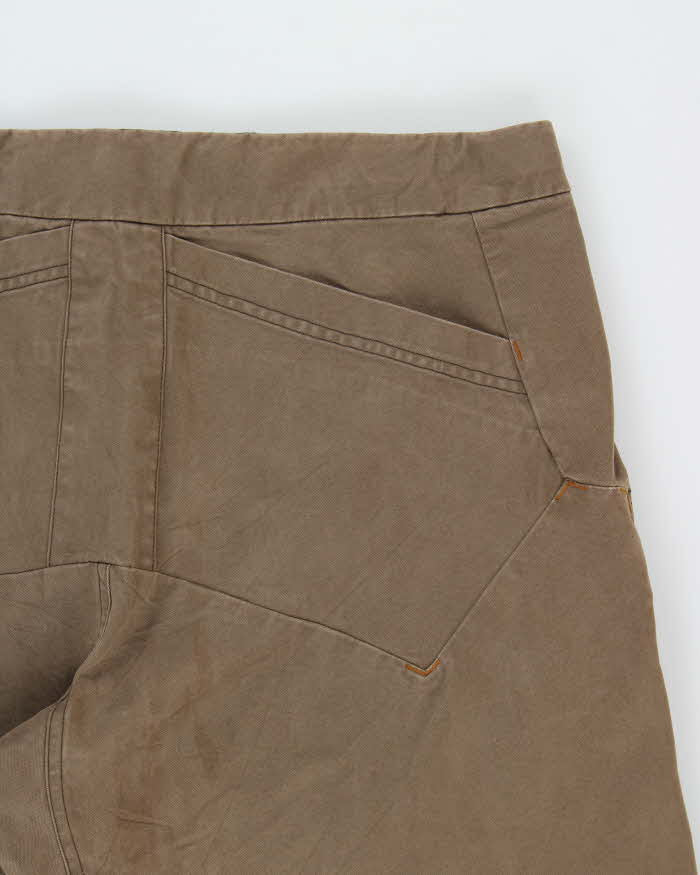 Vintage Arc'teryx Nia Khaki Multi Pocket Cotton Blend Wide Leg Technical Trousers - W36 L34