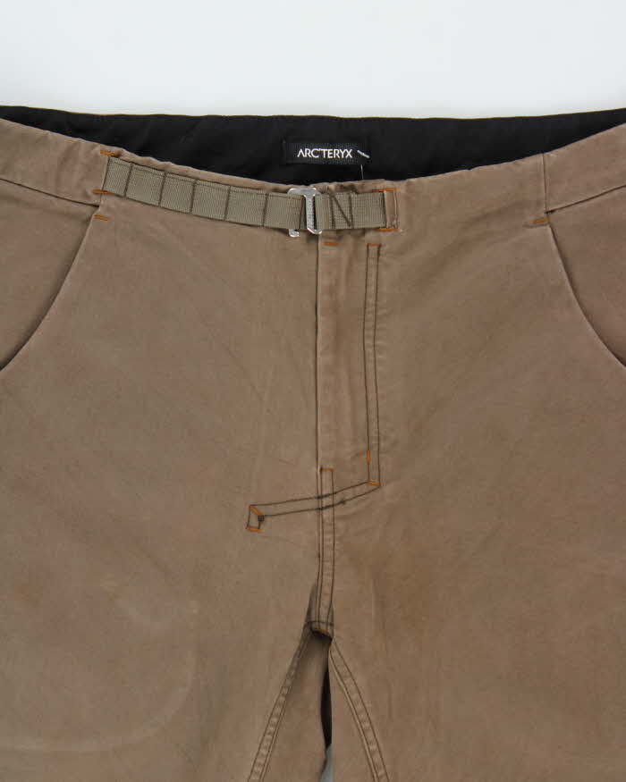 Vintage Arc'teryx Nia Khaki Multi Pocket Cotton Blend Wide Leg Technical Trousers - W36 L34