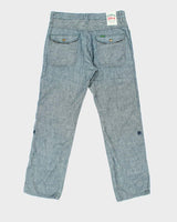 Vintage Edwin 760RS Chambray Denim Banana Fibre Relaxed Straight Leg Trousers - W36 L32