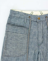 Vintage Edwin 760RS Chambray Denim Banana Fibre Relaxed Straight Leg Trousers - W36 L32