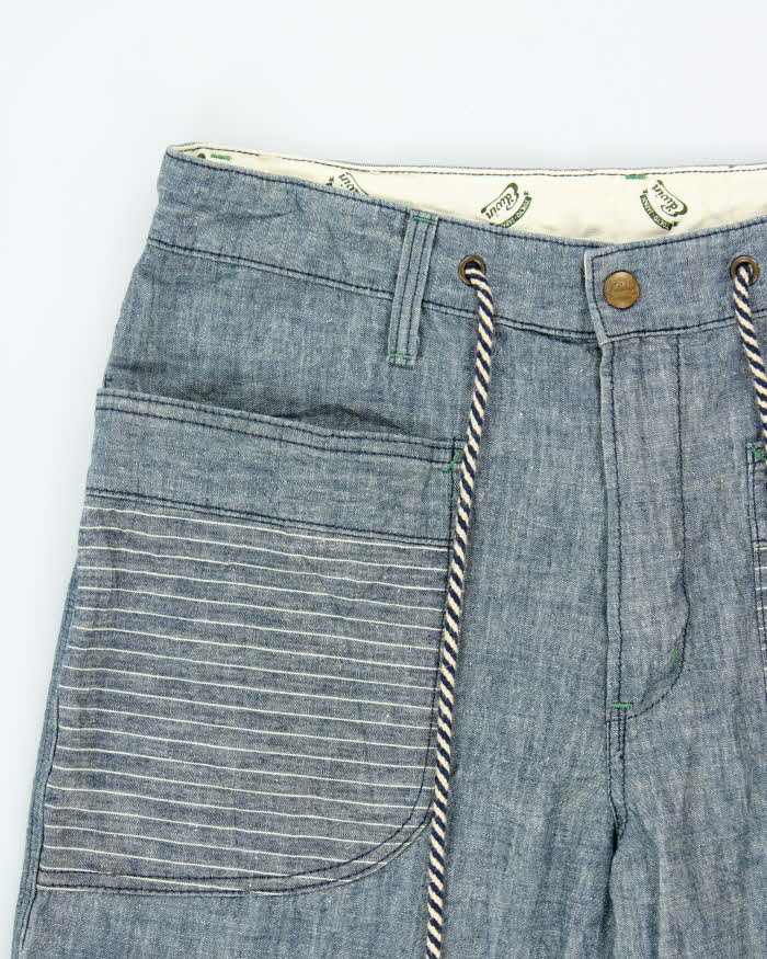 Vintage Edwin 760RS Chambray Denim Banana Fibre Relaxed Straight Leg Trousers - W36 L32