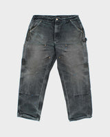 Vintage Carhartt B01 Made In USA Double Front Duck Loose Original Distressed Carpenter Trousers - W36 L30