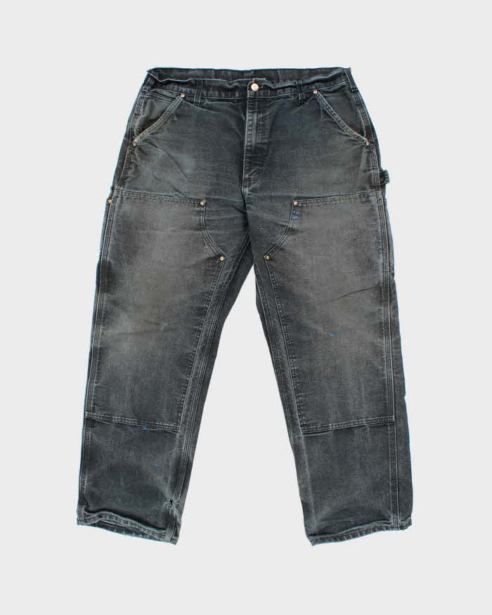 Vintage Carhartt B01 Made In USA Double Front Duck Loose Original Distressed Carpenter Trousers - W36 L30