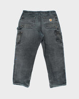 Vintage Carhartt B01 Made In USA Double Front Duck Loose Original Distressed Carpenter Trousers - W36 L30