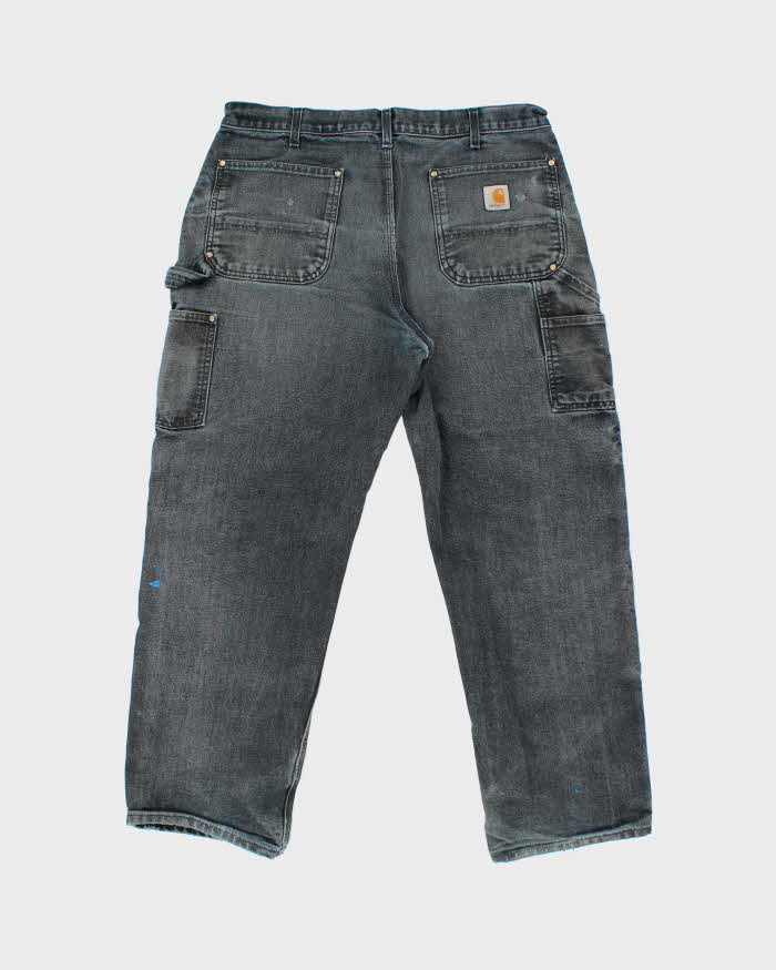 Vintage Carhartt B01 Made In USA Double Front Duck Loose Original Distressed Carpenter Trousers - W36 L30