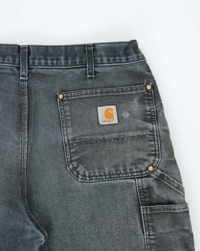 Vintage Carhartt B01 Made In USA Double Front Duck Loose Original Distressed Carpenter Trousers - W36 L30