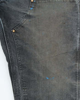 Vintage Carhartt B01 Made In USA Double Front Duck Loose Original Distressed Carpenter Trousers - W36 L30