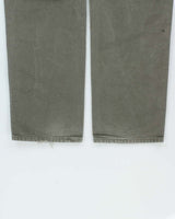 Vintage Y2K 00s Carhartt Khaki Duck Canvas Wide Leg Cargo Workwear Trousers - W32 L32