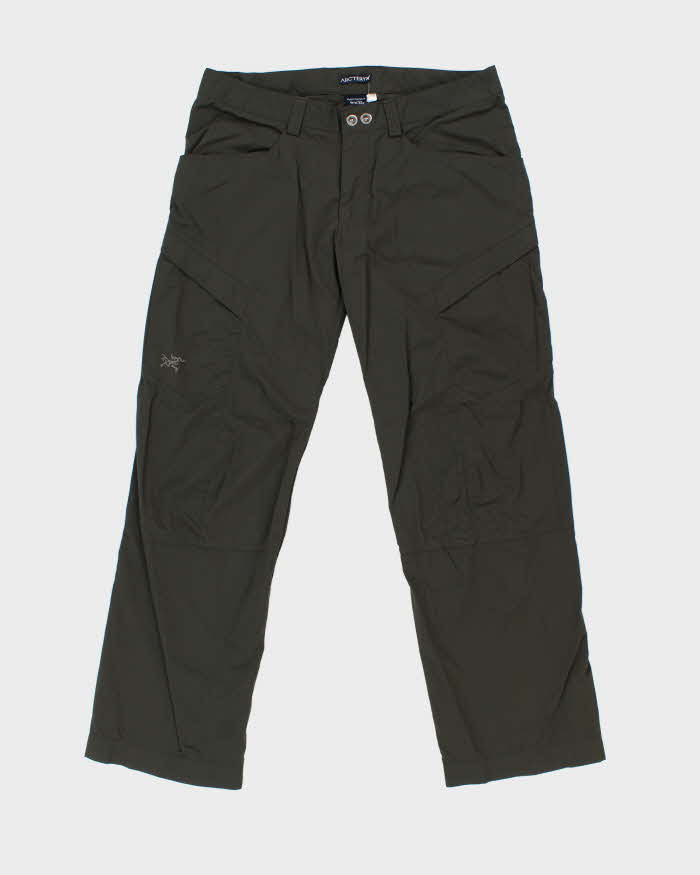 Vintage Y2K 00s Arc'teryx Wide Leg Khaki Cargo Tech Trousers - W36 L32