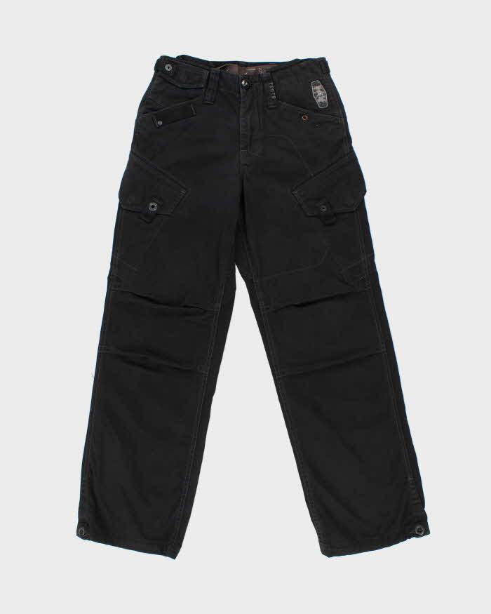Vintage Y2K 00s G-Star Raw Weston Blan Heavyweight Multi-Pocket Wide Leg Canvas Cargo Trousers - W30 L32