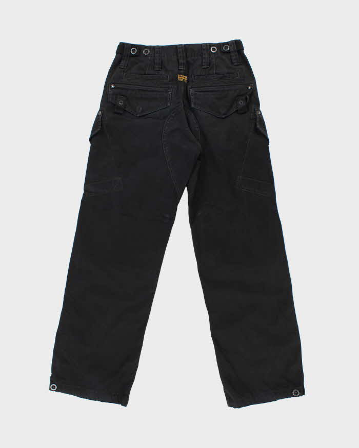 Vintage Y2K 00s G-Star Raw Weston Blan Heavyweight Multi-Pocket Wide Leg Canvas Cargo Trousers - W30 L32