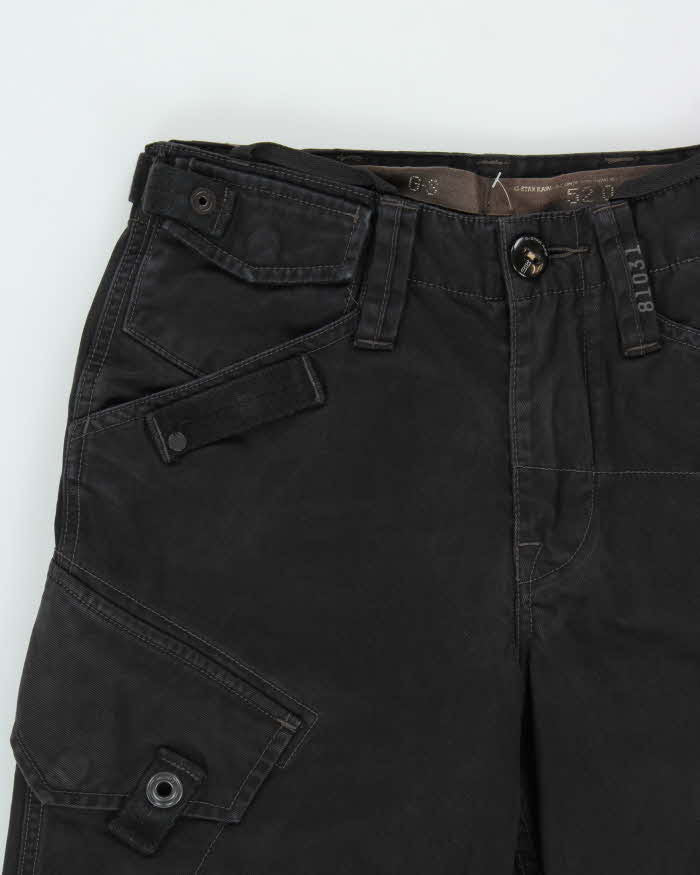 Vintage Y2K 00s G-Star Raw Weston Blan Heavyweight Multi-Pocket Wide Leg Canvas Cargo Trousers - W30 L32