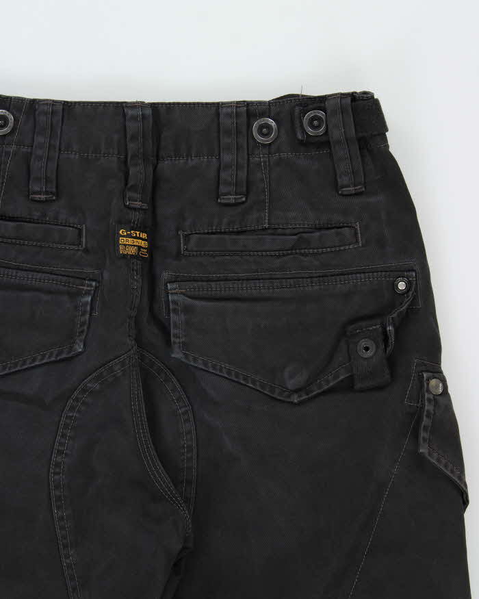 Vintage Y2K 00s G-Star Raw Weston Blan Heavyweight Multi-Pocket Wide Leg Canvas Cargo Trousers - W30 L32