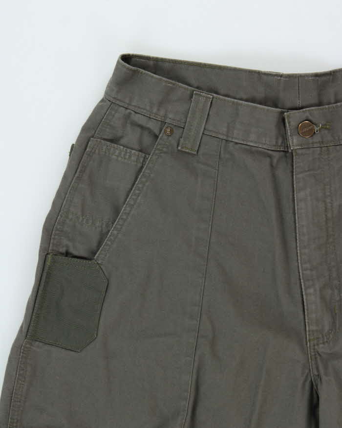 Vintage Carhartt B342 Ripstop Double Knee Khaki Canvas Relaxed Fit Workwear Trousers - W32 L32