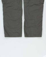 Vintage Carhartt B342 Ripstop Double Knee Khaki Canvas Relaxed Fit Workwear Trousers - W32 L32