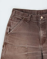 Vintage Y2K 00s Carhartt B01 Made In USA Double Knee Distressed Canvas Dungaree Fit Carpenter Trousers - W34 L28