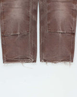 Vintage Y2K 00s Carhartt B01 Made In USA Double Knee Distressed Canvas Dungaree Fit Carpenter Trousers - W34 L28