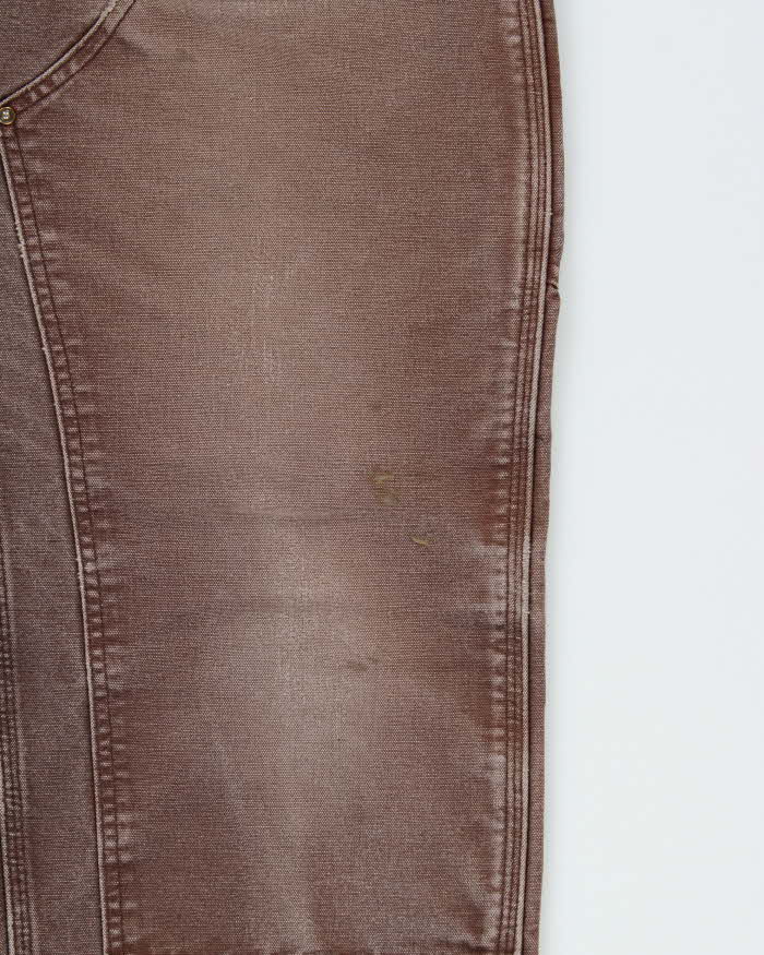 Vintage Y2K 00s Carhartt B01 Made In USA Double Knee Distressed Canvas Dungaree Fit Carpenter Trousers - W34 L28