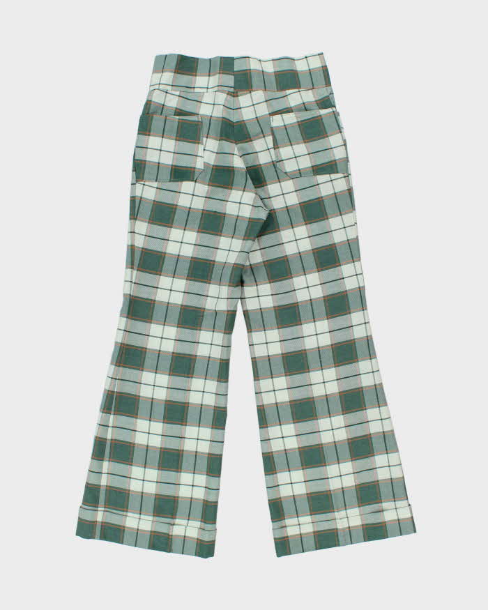 Vintage 1970s Day's Canaday's Tartan Bell Bottom Flared Trousers - W31 L30