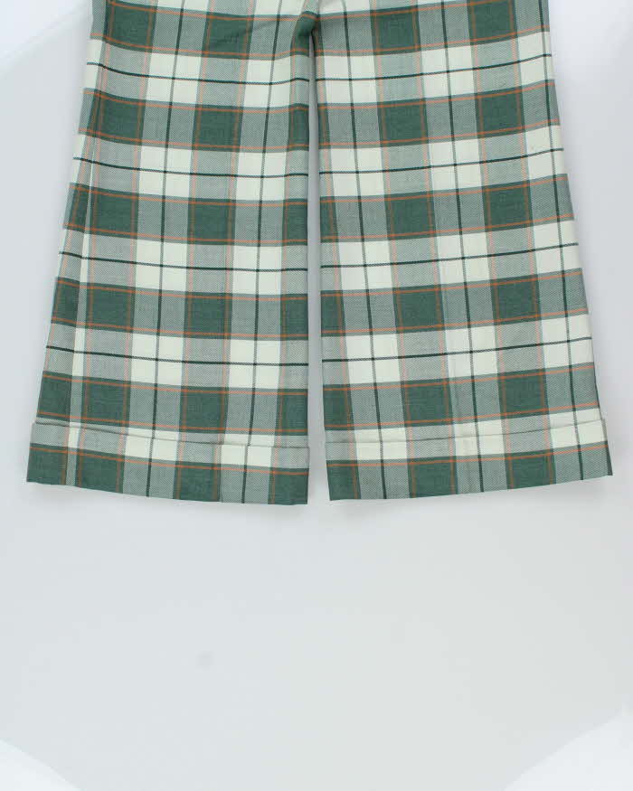 Vintage 1970s Day's Canaday's Tartan Bell Bottom Flared Trousers - W31 L30