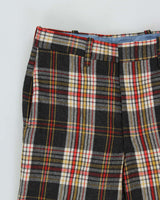 Vintage 1970s Rendale Wool Blend High Waisted Tartan Bell Bottom Flared Trousers - W30 L34