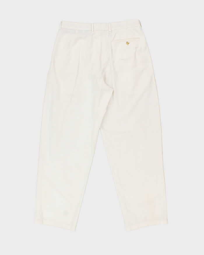 Vintage 1990s Burberry Pleated Relaxed Fit Summer Trousers - W32 L30