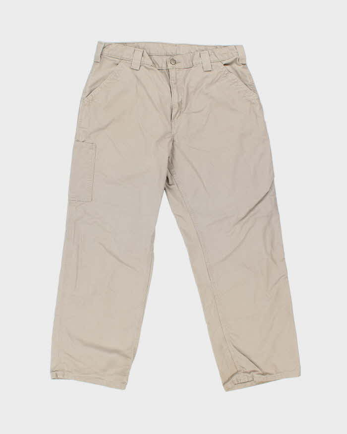 Vintage Carhartt B151 Canvas Tan Original Dungaree Fit Trousers - W36 L30