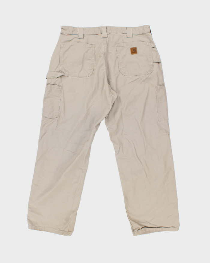 Vintage Carhartt B151 Canvas Tan Original Dungaree Fit Trousers - W36 L30