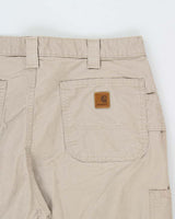 Vintage Carhartt B151 Canvas Tan Original Dungaree Fit Trousers - W36 L30