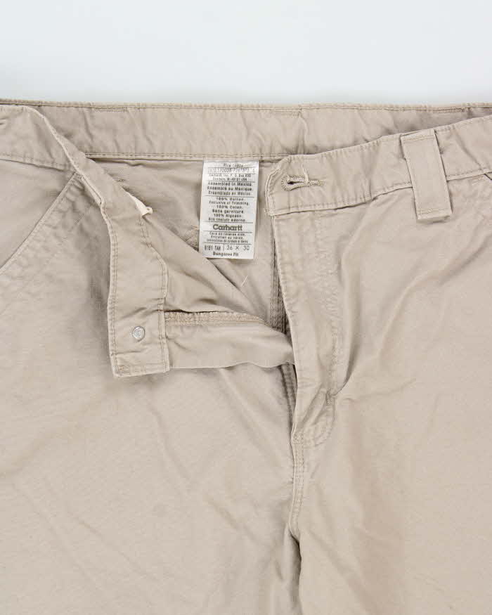Vintage Carhartt B151 Canvas Tan Original Dungaree Fit Trousers - W36 L30
