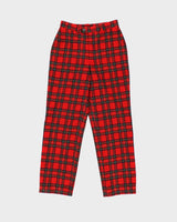 Vintage 1990s Pure Wool Royal Stewart Tartan Relaxed Fit Trousers - W28 L29