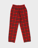 Vintage 1990s Pure Wool Royal Stewart Tartan Relaxed Fit Trousers - W28 L29