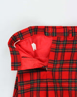 Vintage 1990s Pure Wool Royal Stewart Tartan Relaxed Fit Trousers - W28 L29