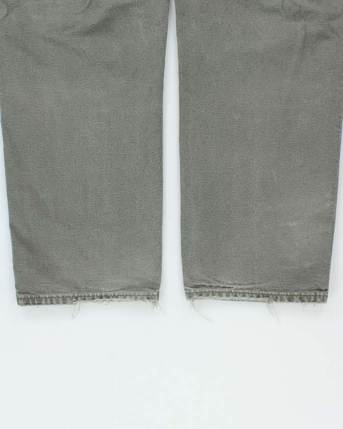 Vintage Carhartt B11 Moss Original Duck Canvas Dungaree Fit Carpenter Trousers - W34 L28