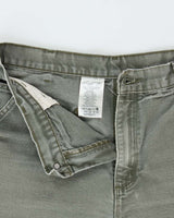 Vintage Carhartt B11 Moss Original Duck Canvas Dungaree Fit Carpenter Trousers - W34 L28