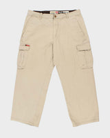 Vintage Y2K 00s Ecko UNLTD 'Massive Pant' Heavyweight Tan Ultra Wide Leg Cargo Trousers - W40 L31