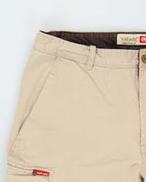 Vintage Y2K 00s Ecko UNLTD 'Massive Pant' Heavyweight Tan Ultra Wide Leg Cargo Trousers - W40 L31