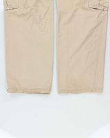 Vintage Y2K 00s Ecko UNLTD 'Massive Pant' Heavyweight Tan Ultra Wide Leg Cargo Trousers - W40 L31
