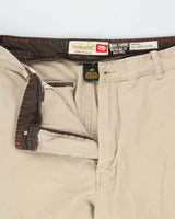 Vintage Y2K 00s Ecko UNLTD 'Massive Pant' Heavyweight Tan Ultra Wide Leg Cargo Trousers - W40 L31