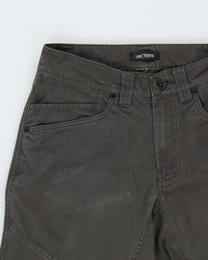 Arc'teryx Cronin Khaki Canvas Relaxed Straight Leg Technical Trousers - W28 L32