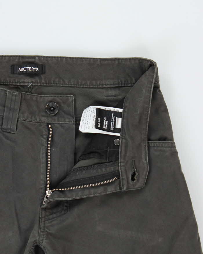 Arc'teryx Cronin Khaki Canvas Relaxed Straight Leg Technical Trousers - W28 L32